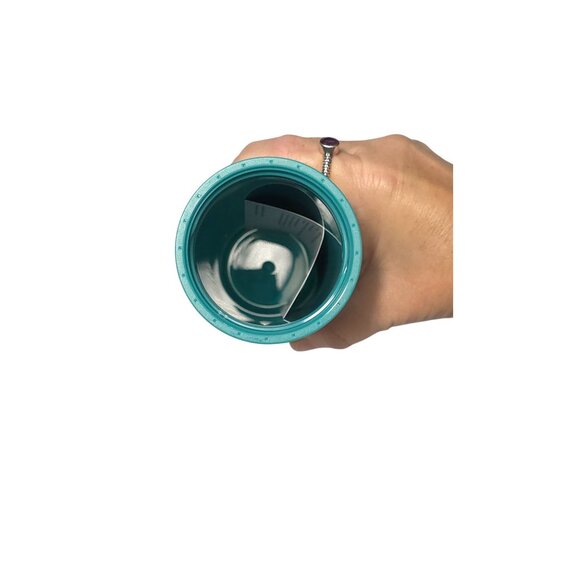 Starbucks Christmas Tree Tumbler 12 Oz Blue Gradient Double-Wall With Lid Holida - Picture 3 of 5